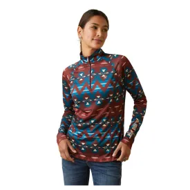 10046130 Ariat Women's Laguna 1/4 Zip Top - Baja Print