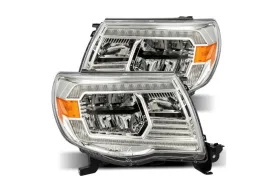 2005-11 Toyota Tacoma AlphaRex Luxx Series LED Crystal Headlights - Chrome