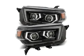 2010-13 Toyota 4Runner AlphaRex LUXX Series LED Projector Headlights, Black