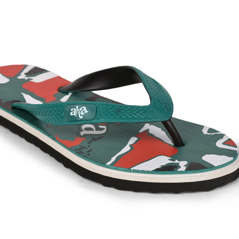 A-HA By Liberty AHA-28 Green Flip-Flops For Men