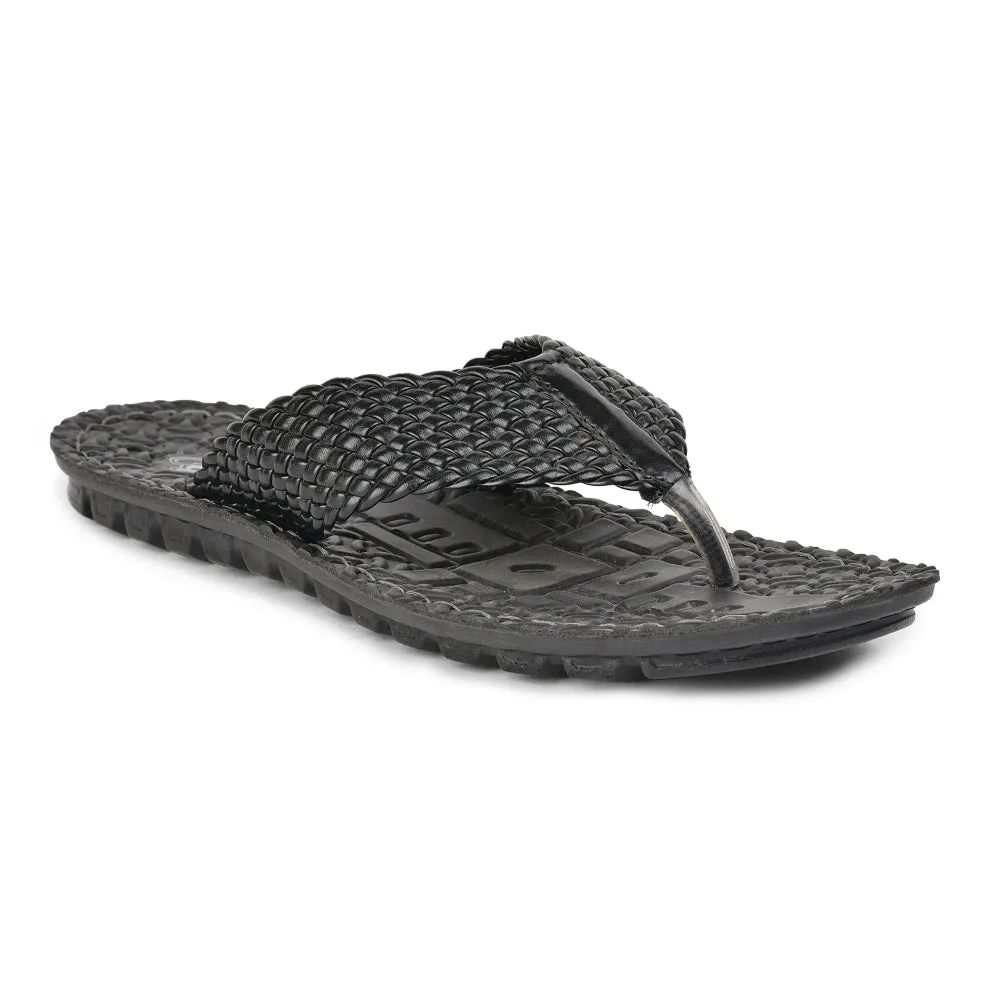 A-HA By Liberty Casual Black Slipper For Men 2137-39