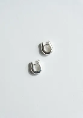 Ample Mini Hinge Hoops in Silver