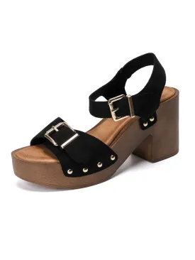 Ankle Strap Block Heel Sandals