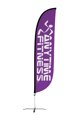 Anytime Fitness Feather Flag Purple