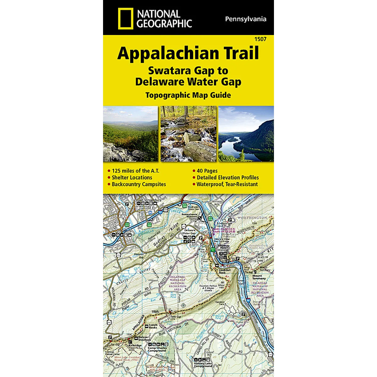 Appalachian Trail Map, Swatara Gap to Delaware Water Gap [PA]