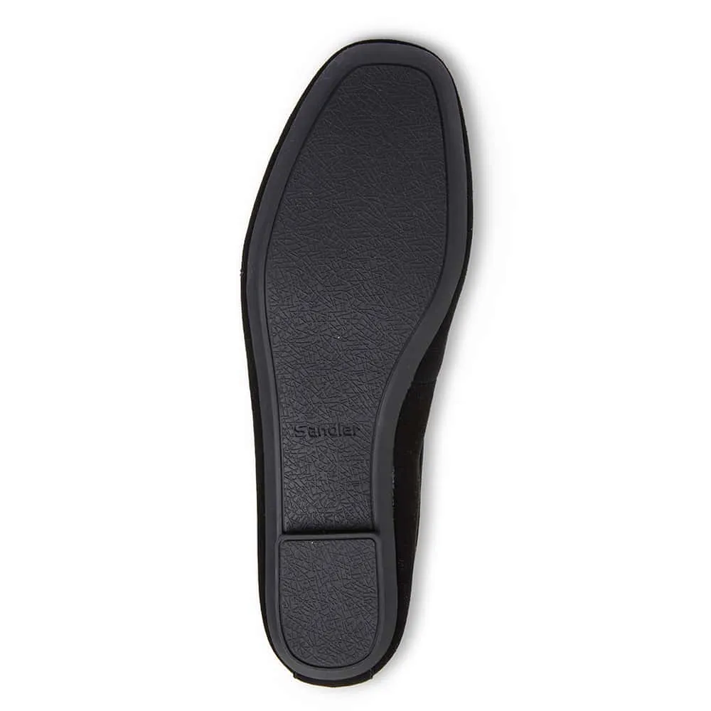 Astral Flat in Black Suede