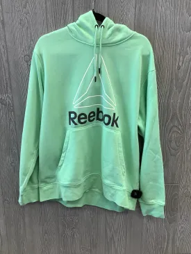 Athletic Sweatshirt Hoodie By Reebok In Green, Size: Xl