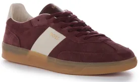 Boss Brandon Tennis Suede In Maroon For Men