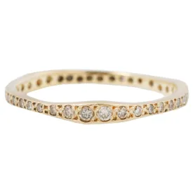 Brown Diamond Ripple Eternity Band