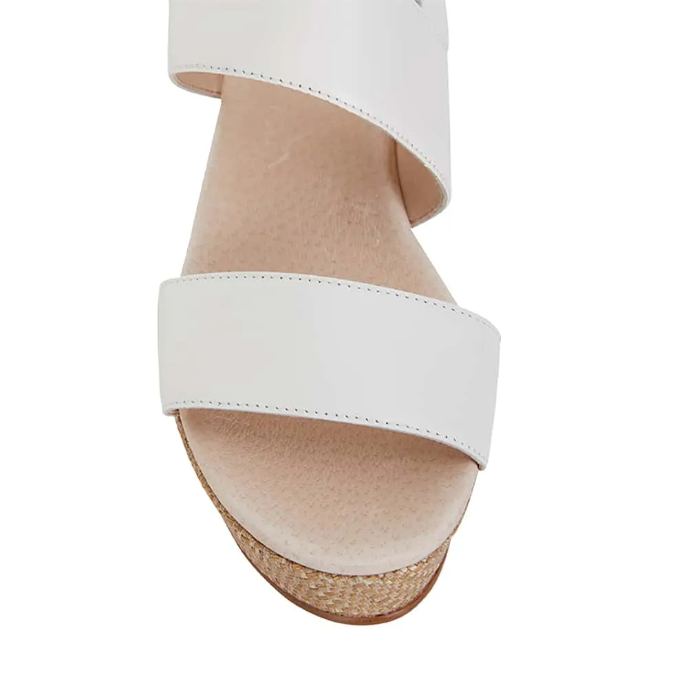 Caitlin Heel in White Leather