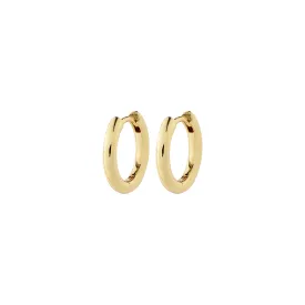 CHARM recycled small hoop earrings gold-plated