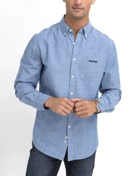 CLASSIC FIT DOT SHIRT IN CANVAS