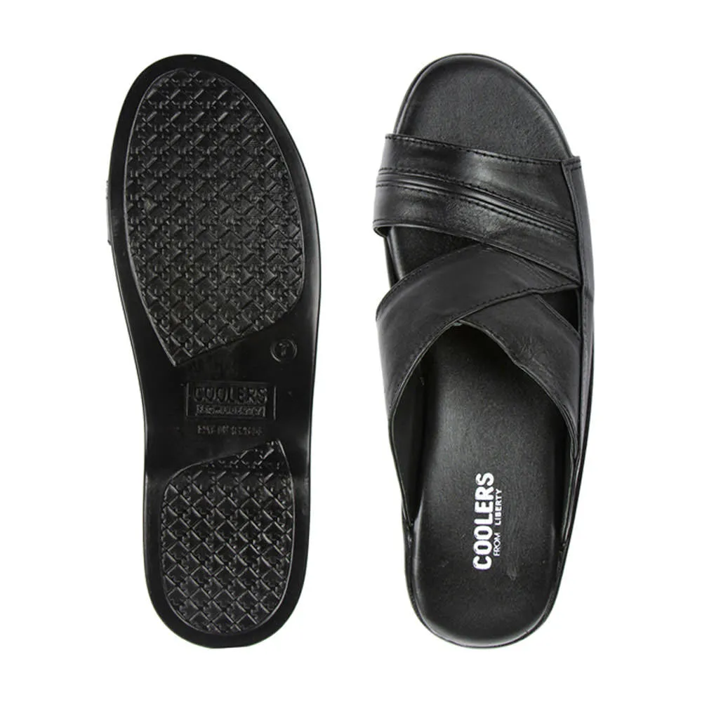 Coolers Casual (Black) Slippers For Men 7123-79 By Liberty