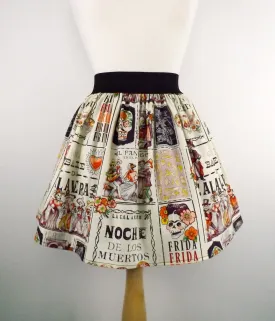 Frida "Noche De Baile"Pleated Skirt #S-AP922