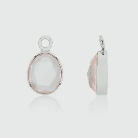 Manhattan Silver & Rose Quartz Interchangeable Gemstone Drops