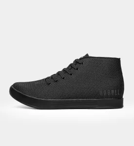 Men's Black Reflective Woven Mid Cupsole Trainer