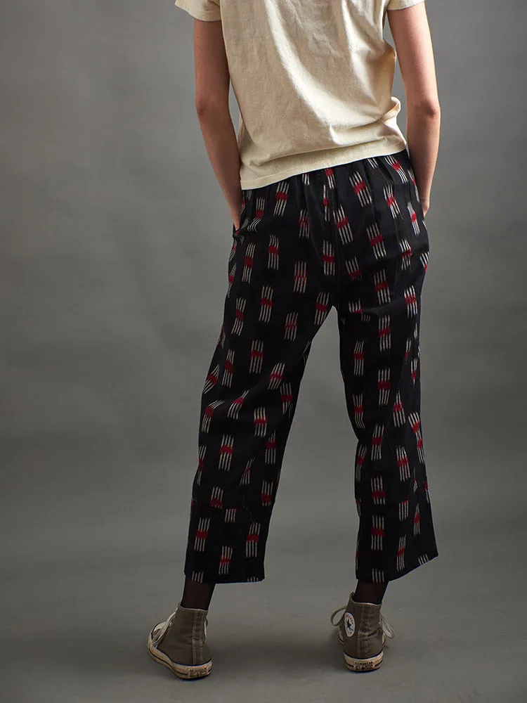 Miller Easy Pant - Black Ikat