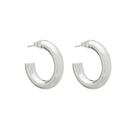 Mini Kennedy Hoops - Silver