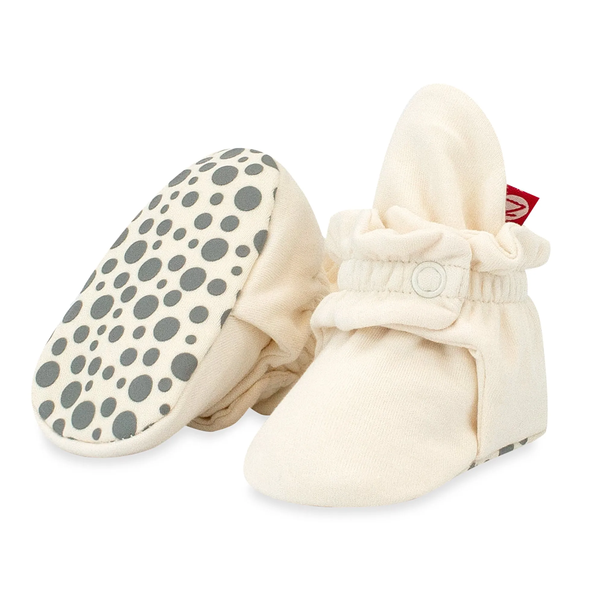 Organic Cotton Gripper Baby Bootie 3 Pack - Heather Gray/Baby Pink/Cream