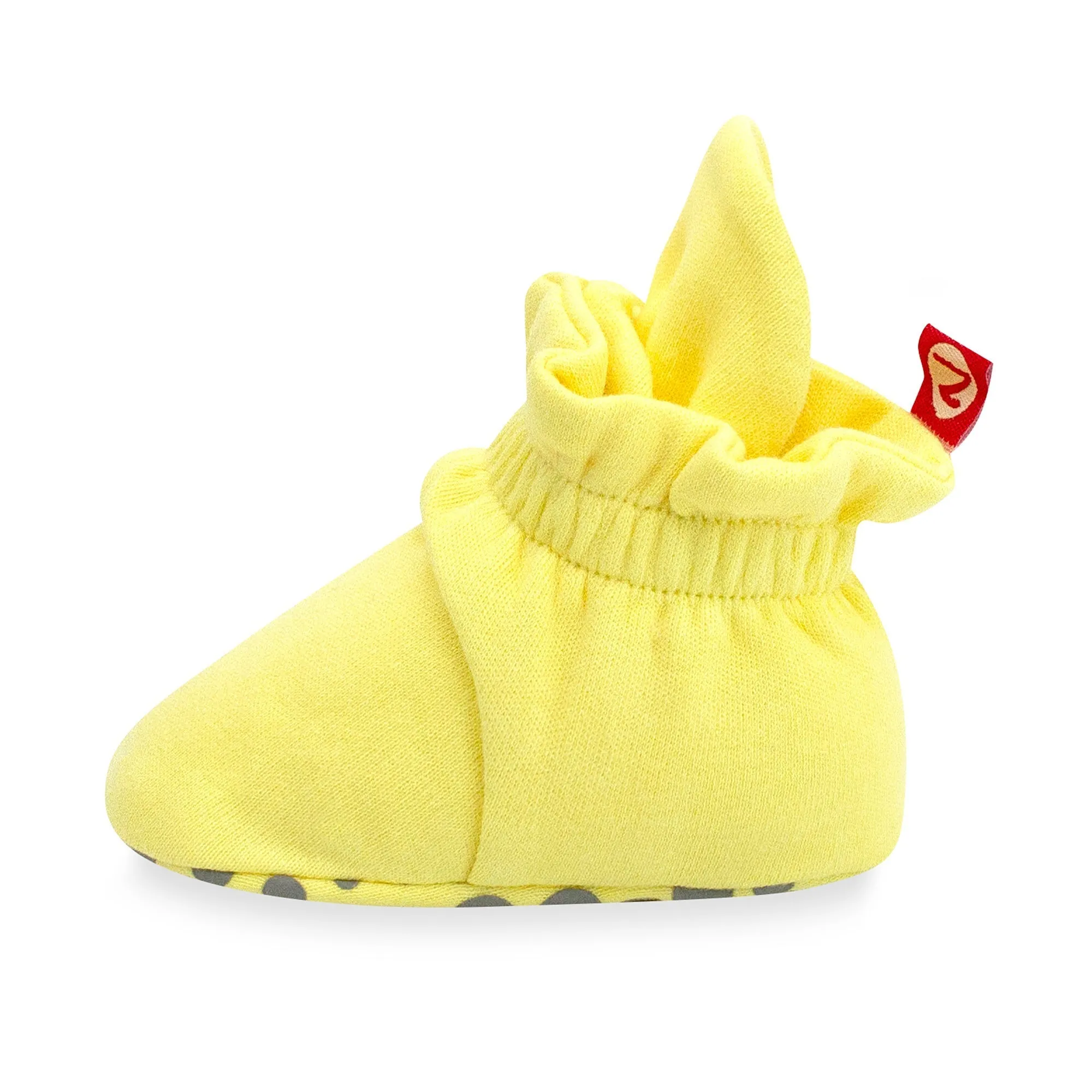 Organic Cotton Gripper Baby Bootie - Popcorn