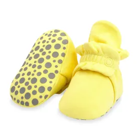 Organic Cotton Gripper Baby Bootie - Popcorn