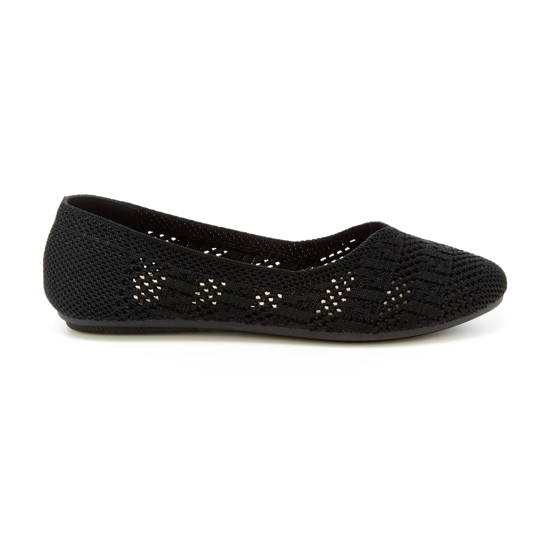 Round Toe Knit Top Slip-On Flats (Nicolette)