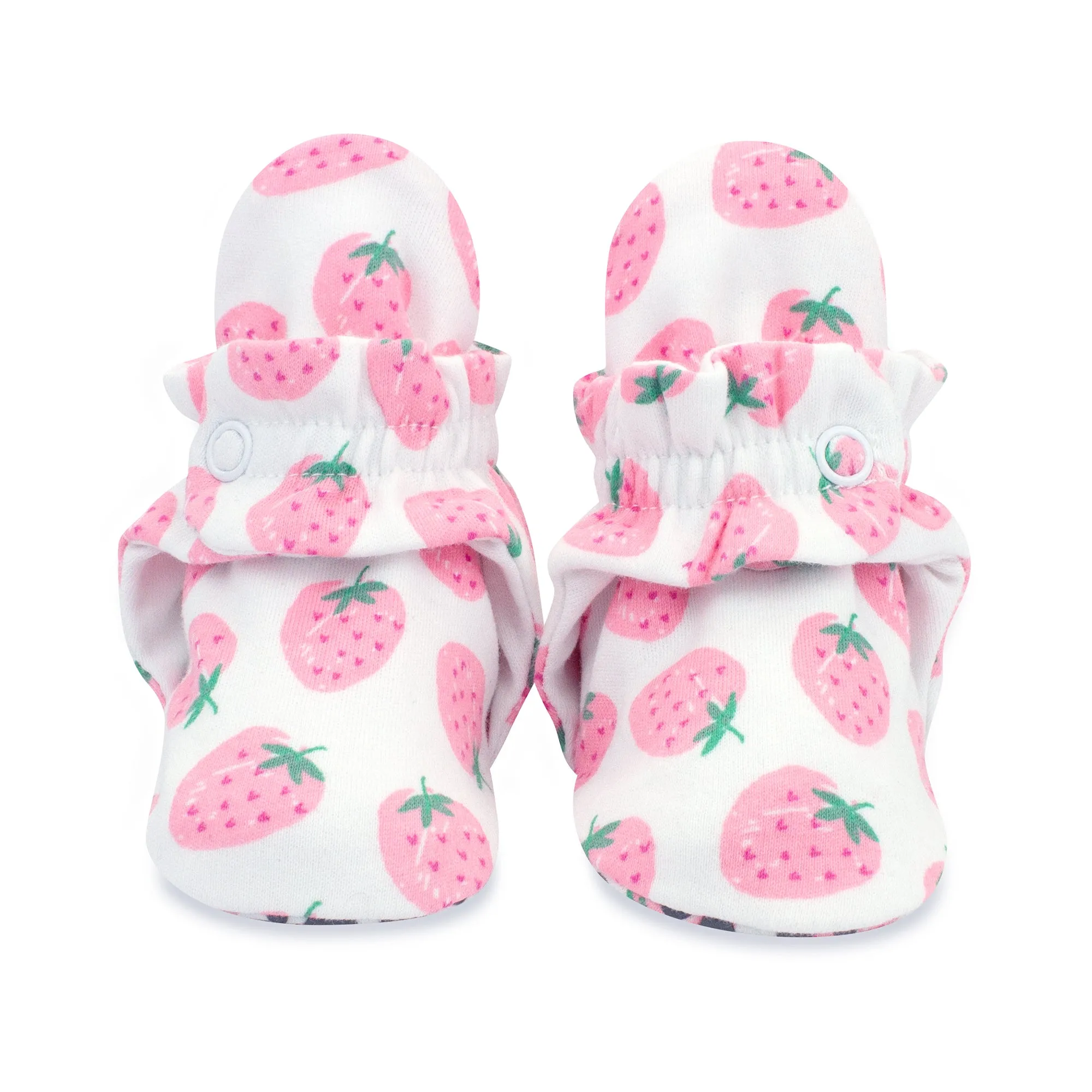 Strawberries Organic Cotton Gripper Baby Bootie