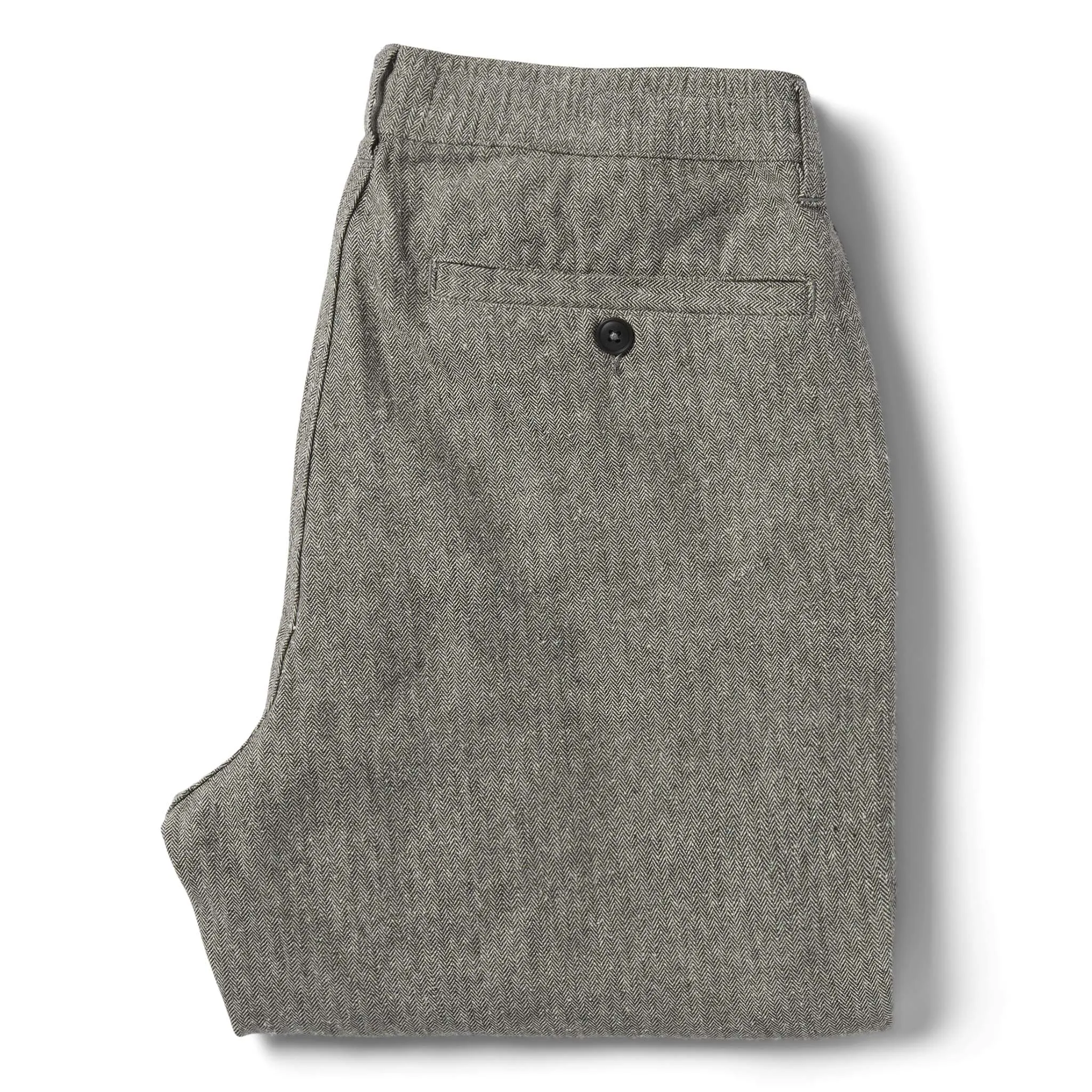 The Easy Pant in Charcoal Herringbone