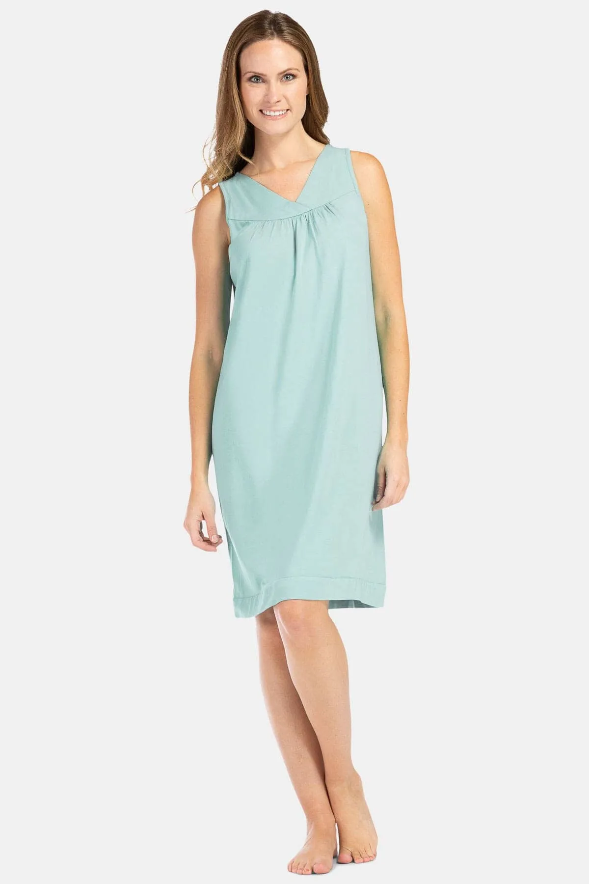 Women's Sleeveless Jersey Nightgown - Relaxed Fit