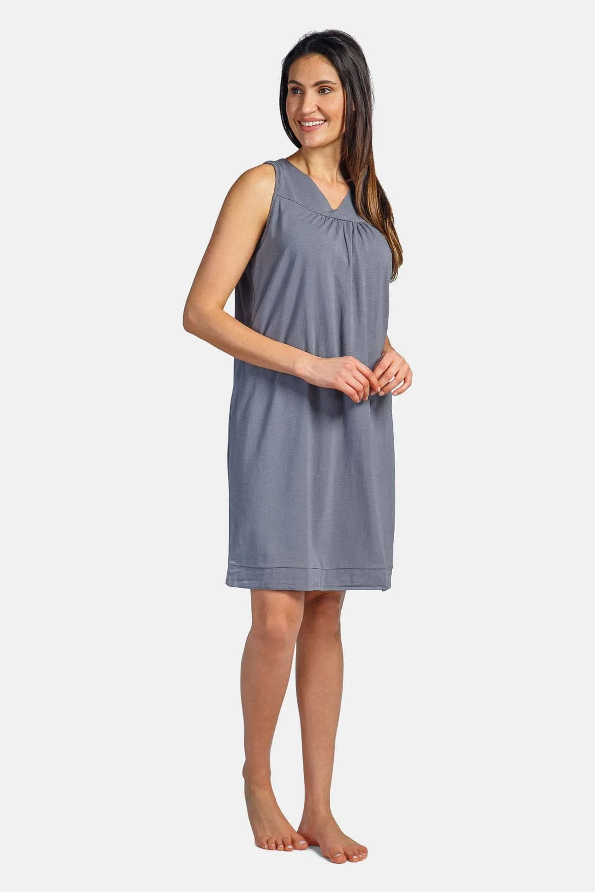 Women's Sleeveless Jersey Nightgown - Relaxed Fit