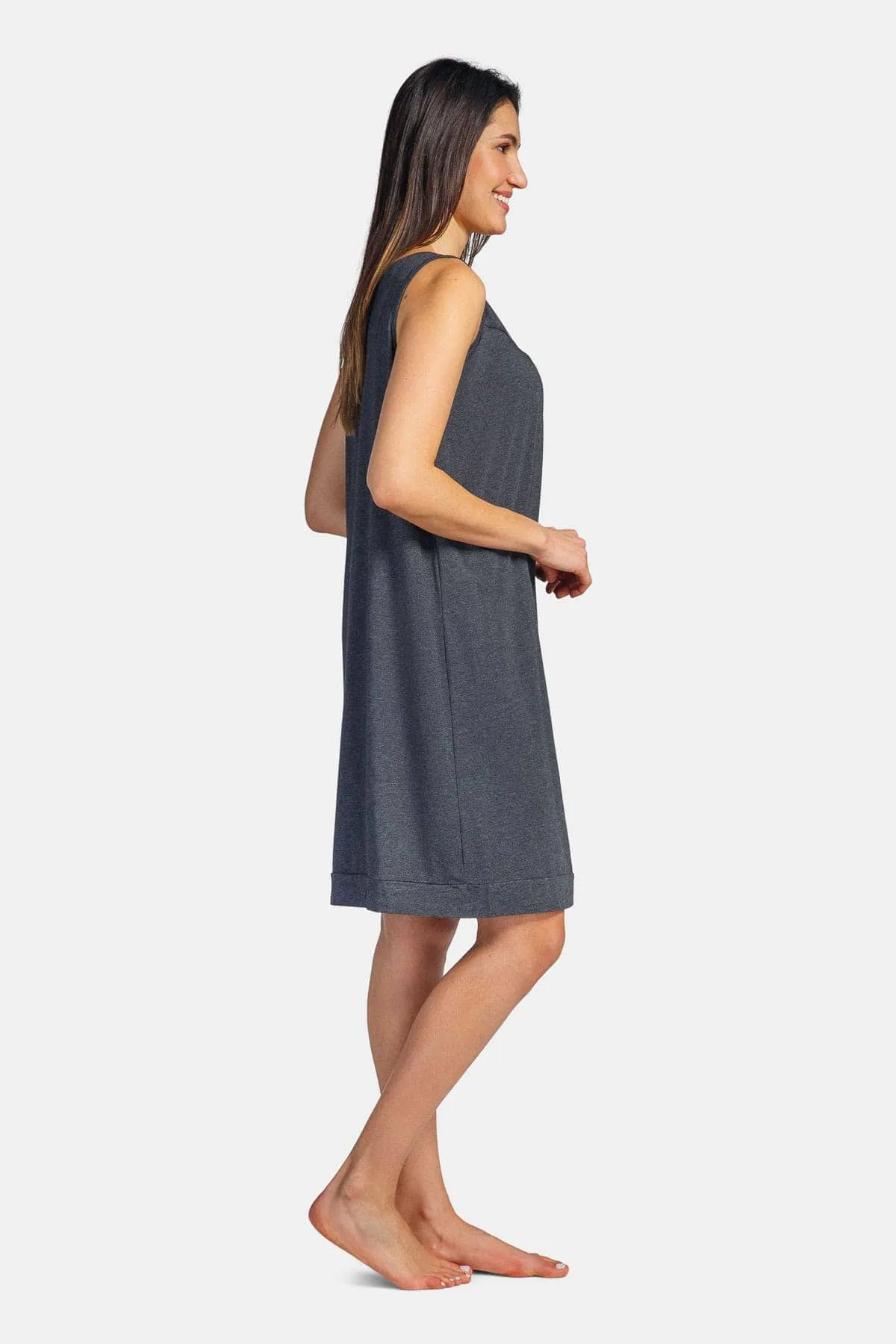 Women's Sleeveless Jersey Nightgown - Relaxed Fit